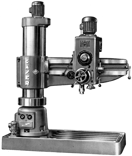 caser radial arm drill